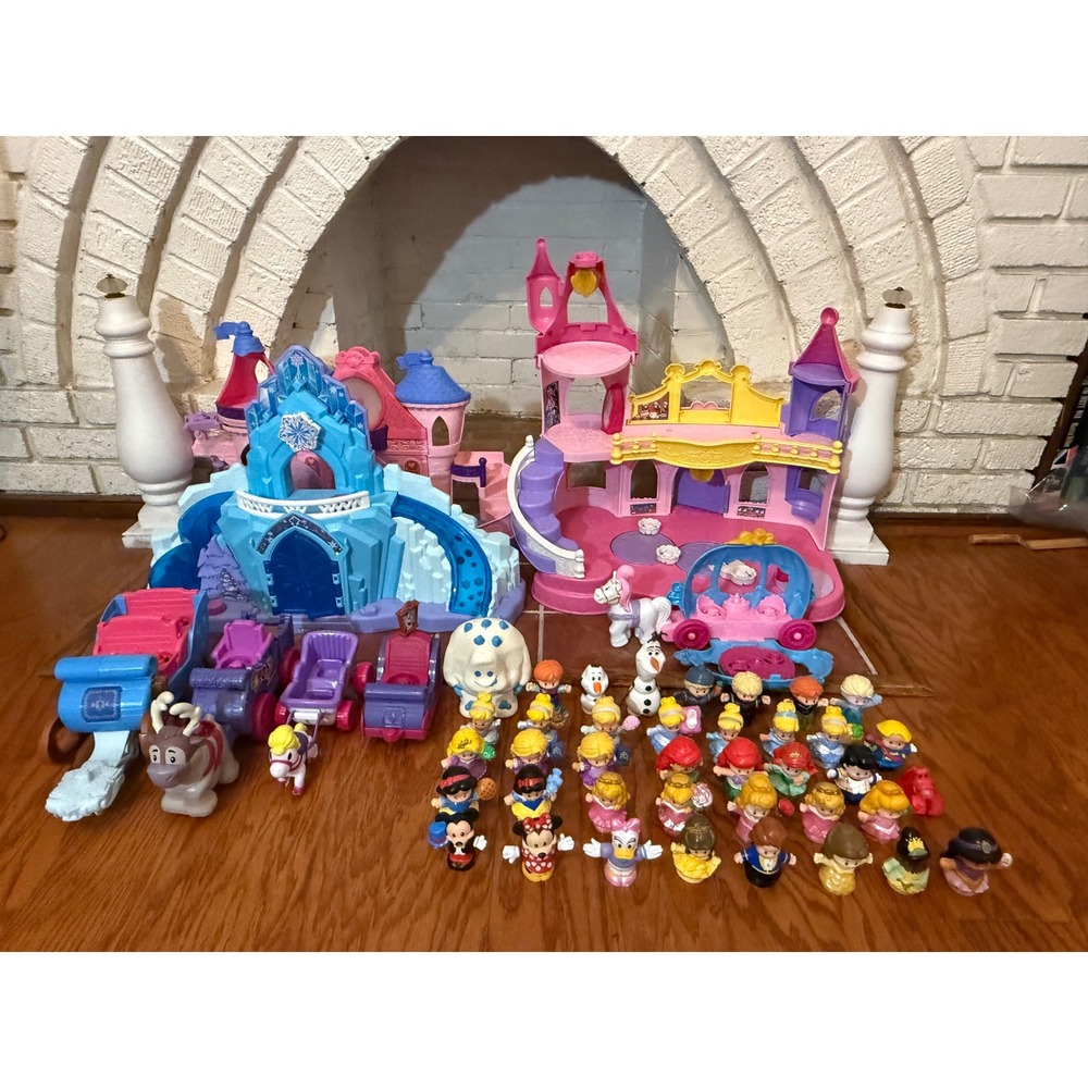 TESTED WORKS Fisher-Price Disney Princess Lot - 38 Characters, 3 Castles - Picture 3 of 7